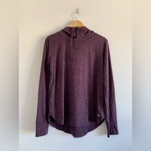 GAIAM Cowl Neck Hooded Long Sleeve with Thumb Holes